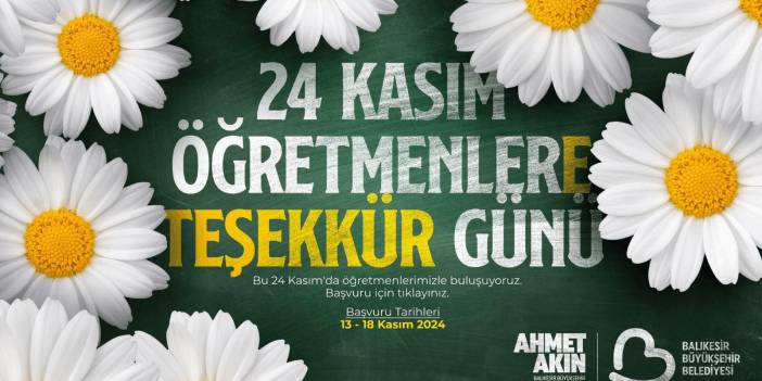 Öğrenciler öğretmenleriyle buluşuyor! 24 Kasım’da Öğretmenlere Teşekkür buluşması