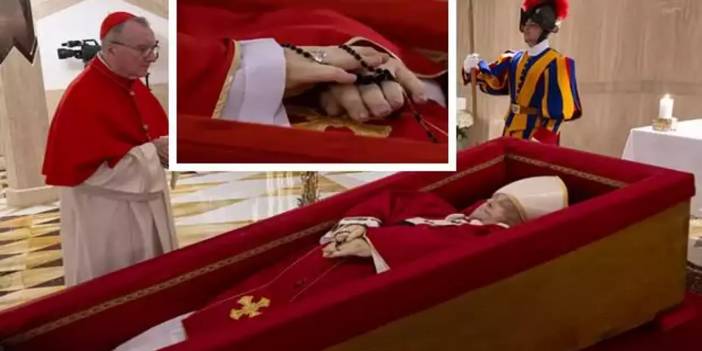 Vatikan'dan son dakika: Papa Francis'in tabuttaki görüntüsü paylaşıldı!