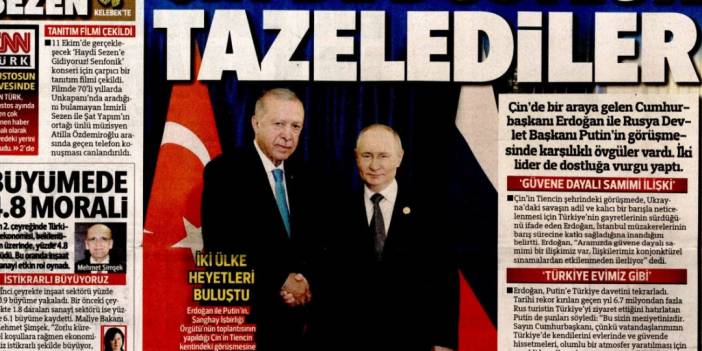 Çin'de dostluk tazelendi: 2 Eylül 2025 Salı güncel gazete manşetleri