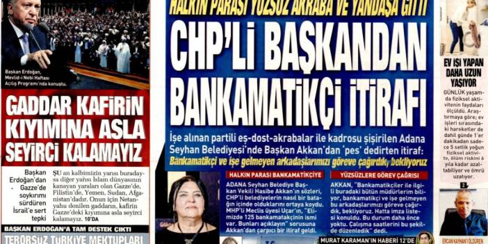 CHP'li başkandan bankamatikçi itiraf: 4 Eylül 2025 Perşembe güncel gazete manşetleri...
