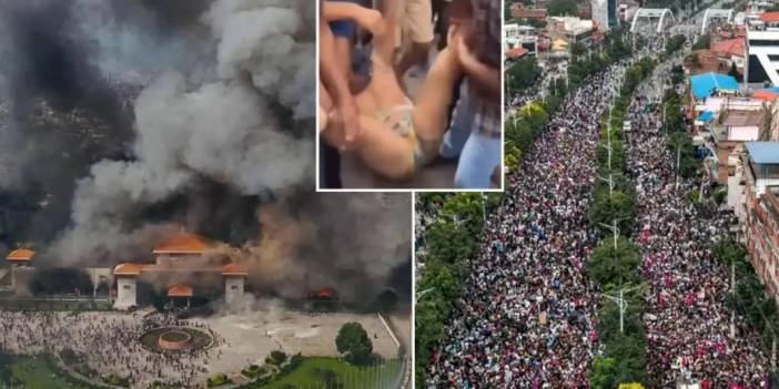 Dünya şaşkın gözlerle izledi! Nepal'de hükümet karıştı: Parlamento binası ateşe verildi, Maliye bakanı çıplak şekilde linç edildi!