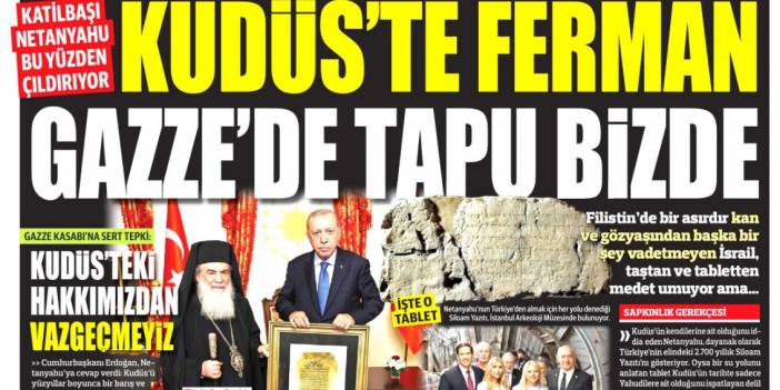 Kudüs'te ferman Gazze'de tapu bizde: 18 Eylül 2025 Perşembe güncel gazete manşetleri