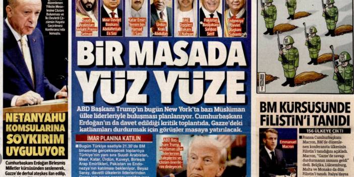 Bir masada yüz yüze: 23 Eylül 2025 Salı güncel gazete manşetleri