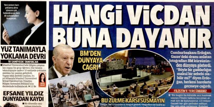 Hangi vicdan buna dayanır: 24 Eylül 2025 Çarşamba güncel gazete manşetleri
