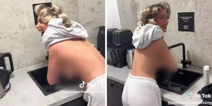 Ünlü oyuncudan rezalet hareket! Tüm üstünü çıkararak çırılçıplak lavaboda koltuk altlarını yıkadı