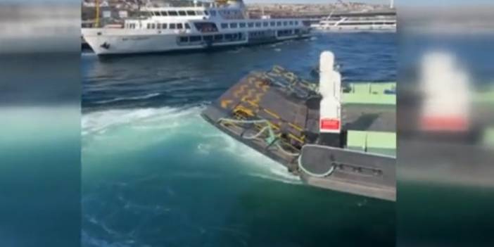 Son dakika! Sirkeci'de korku dolu anlar: Feribot önce vapura sonra iskeleye çarptı!