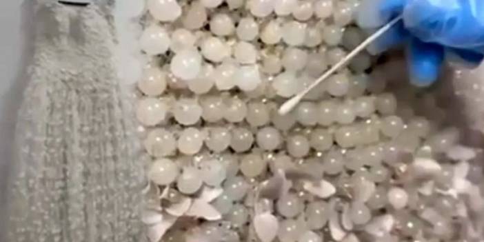 Kayseri’de şeytanı bile şaşırtacak olay: Gelinliğe boncuk boncuk uyuşturucu işlemişler!