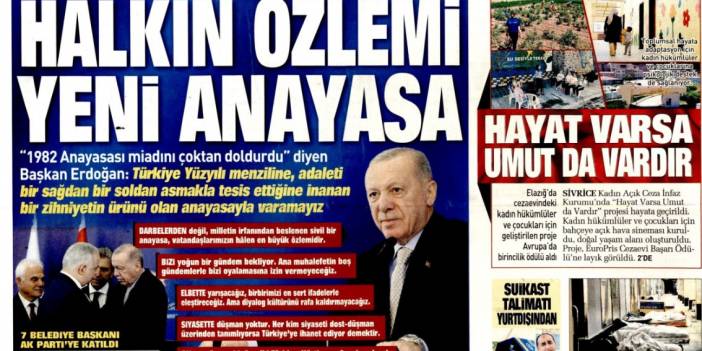 Halkın özlemi yeni anayasa: 9 Ekim 2025 Perşembe güncel gazete manşetleri