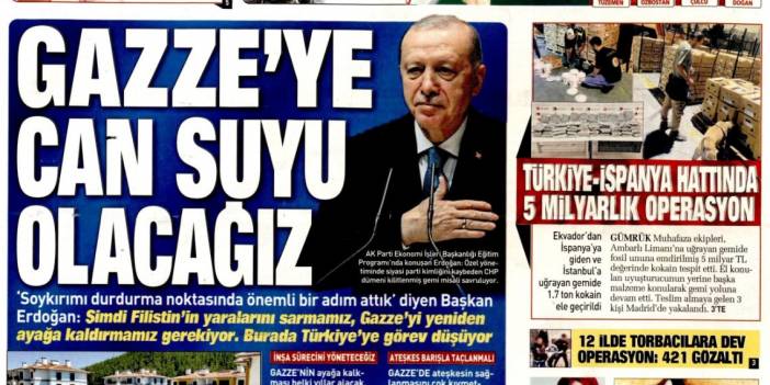 Gazze'ye can suyu olacağız: 15 Ekim 2025 Çarşamba güncel gazete manşetleri