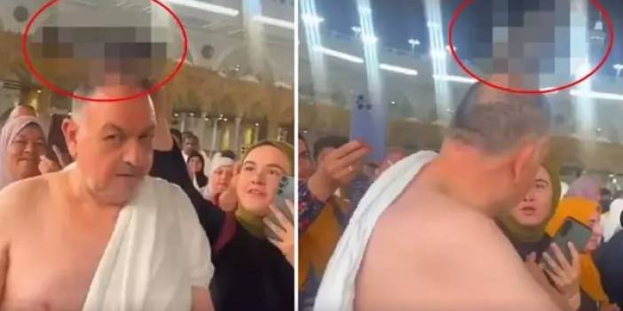 Görenler şaştı kaldı: Umrede ilginç görüntüler sosyal medyada viral oldu!