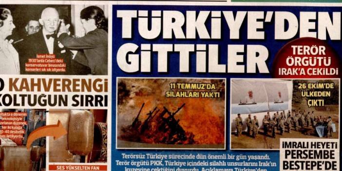 Türkiye'den gittiler, Terörsüz Türkiye yolunda bir adım daha: 27 Ekim 2025 gazete manşetleri