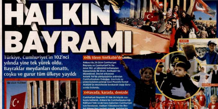 Halkın bayramı, Sen çok yaşa cumhuriyet: 30 Ekim 2025 gazete manşetleri