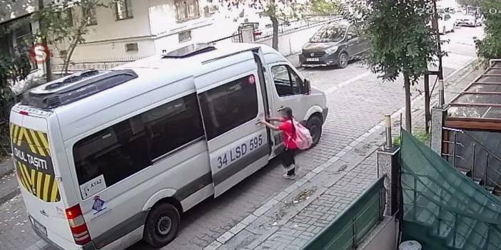 Avcılar'da servis bekleyen çocuğun korku dolu anları: Annesi gelince kaçtı!