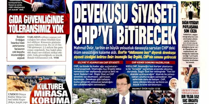 Devekuşu siyaseti CHP'yi bitirecek: 18 Kasım 2025 Salı, güncel gazete manşetleri...