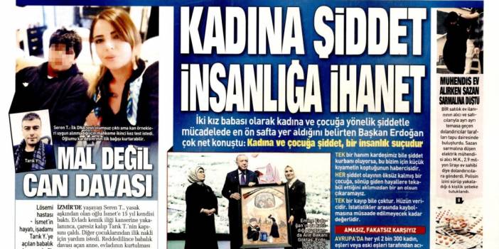 Kadına şiddet insanlığa ihanet: 26 Kasım 2025 Çarşamba, güncel gazete manşetleri...