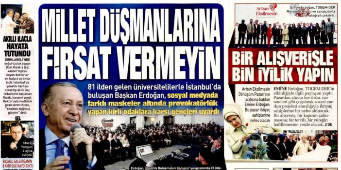 Millet düşmanlarına fırsat vermeyin: 15 Aralık 2025 Pazartesi güncel gazete manşetleri...