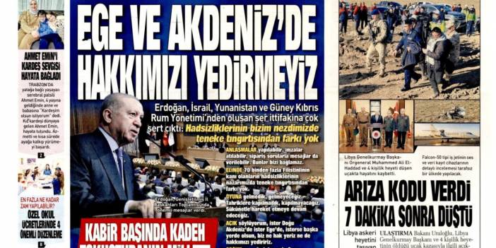 Ege ve Akdeniz'de hakkımızı yedirmeyiz: 25 Aralık 2025 Perşembe güncel gazete manşetleri