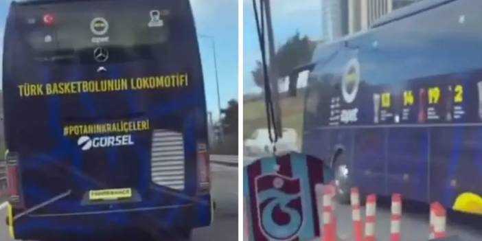 Trabzonspor taraftarı Fenerbahçe otobüsünü görünce, verdiği tepki gündem oldu!
