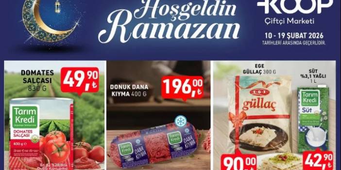 Koop Marketi Ramazan'da da yaptı yapacağını! İşte iftar ve sahur için onlarca çeşit gıda da kaçırılmayacak indirim fırsatları...