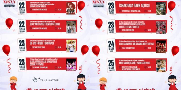 Tuzla’da 23 Nisan coşkusu 4 gün sürecek