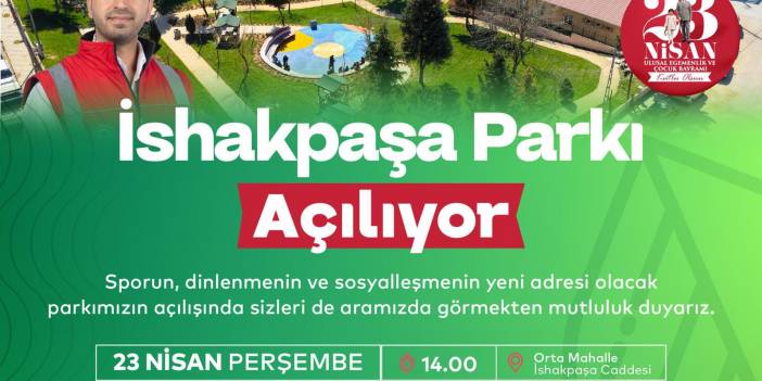 Tuzla’da “İshakpaşa Parkı” 23 Nisan'da açılıyor