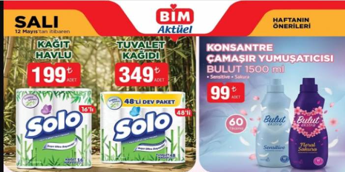 Dev İndirim Başlıyor! BİM 12 Mayıs tarihli aktüel ürün kataloğunu yayınladı
