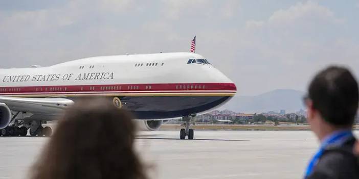 ABD Başkanı Donald Trump'ın uçağı Ankara'ya indi