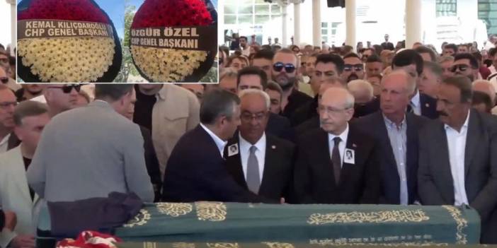 Olcay Baykal'ın cenazesinde Kılıçdaroğlu ve Özel yan yana: Törendeki çelenkler dikkat çekti