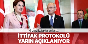 4 Partili İttifakın Protokolü Yarın Açıklanıyor