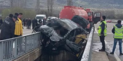 Trafik kazasında yanarak hayatını kaybetti