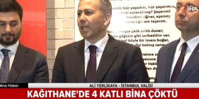 İstanbul Valisi Ali Yerlikaya çöken binaya ilişkin açıklamalarda bulundu