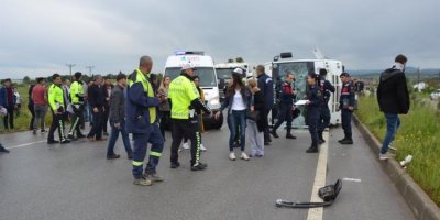 Öğrenci servisi devrildi: Çok sayıda yaralı var