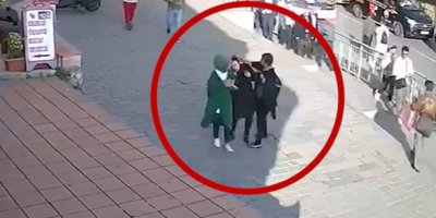 Karaköy'de başörtülü kızlara saldıran kadın gözaltına alındı!