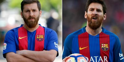 Canlı yayında Messi yerine sahtesinin fotoğrafını kullandılar!