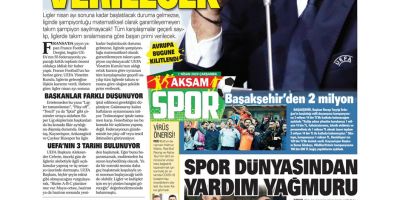İşte 1 Nisan günün spor manşetleri! Haftanın önemli spor gelişmeleri