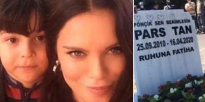 Ebru Şallı'nın 8 yaşında hayatını kaybeden oğlunun dikkat çeken mezar taşı