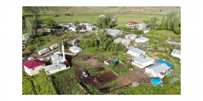 Bingöl’de depremin merkezi Kaynarpınar köyü havadan görüntülendi