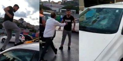 Tartıştığı kadına dehşeti yaşattı! Küfretti, aracın camını kırdı