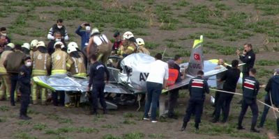 Son dakika... İstanbul Büyükçekmece'de eğitim uçağı düştü