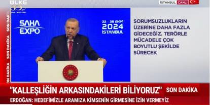 Cumhurbaşkanı Erdoğan SAHA EXPO 2024'de önemli açıklamalarda bulundu