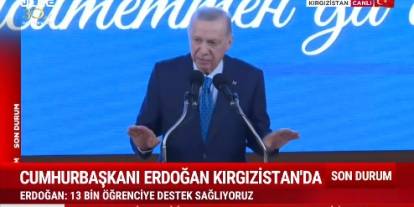 Cumhurbaşkanı Erdoğan Kırgızistan-Türkiye Manas Üniversitesi'nde açıklamalarda bulundu