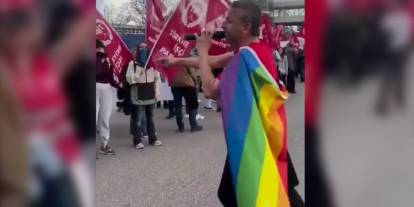 LGBT paçavrasıyla Gezi provokasyonu yaptı: O gazeteciye büyük tepki!