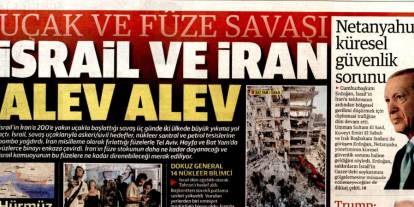 Uçak ve füze savaşı, İsrail ve İran alev alev: 16 Haziran 2025 gazete manşetleri