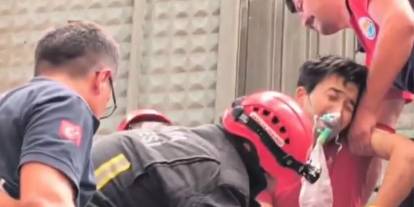 O görüntüler kahretti! İş kazasında 2 bacağı birden koptu!