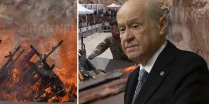 PKK'nın silah bırakarak yakmasının ardından Bahçeli'den ilk açıklama: Silahların teslimi ile kötü anılar geride kalacak