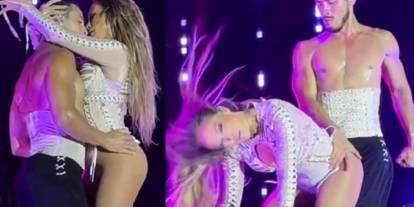 Jennifer Lopez'den soluk kesen sahne şovu! Sahne şovu sosyal medyada gündem oldu