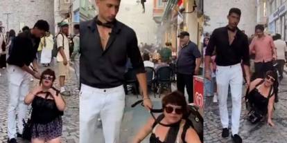 Beyoğlu'nda tasma takıp gezdirmişti: O, 2 şüpheli de tutuklandı!