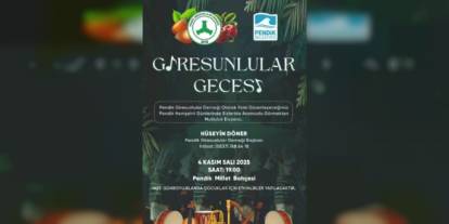 Giresunlular Gecesi Bu Akşam Pendik Millet Bahçesi’nde