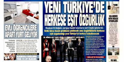 Yeni Türkiye'de herkese eşit özgürlük: 3 Kasım 2025 Çarşamba güncel gazete manşetleri...