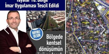 “Yayalar 16. Bölge İmar Uygulaması” Tescil Edildi